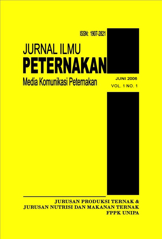 					View Vol. 1 No. 1 (2006): JURNAL ILMU PETERNAKAN
				