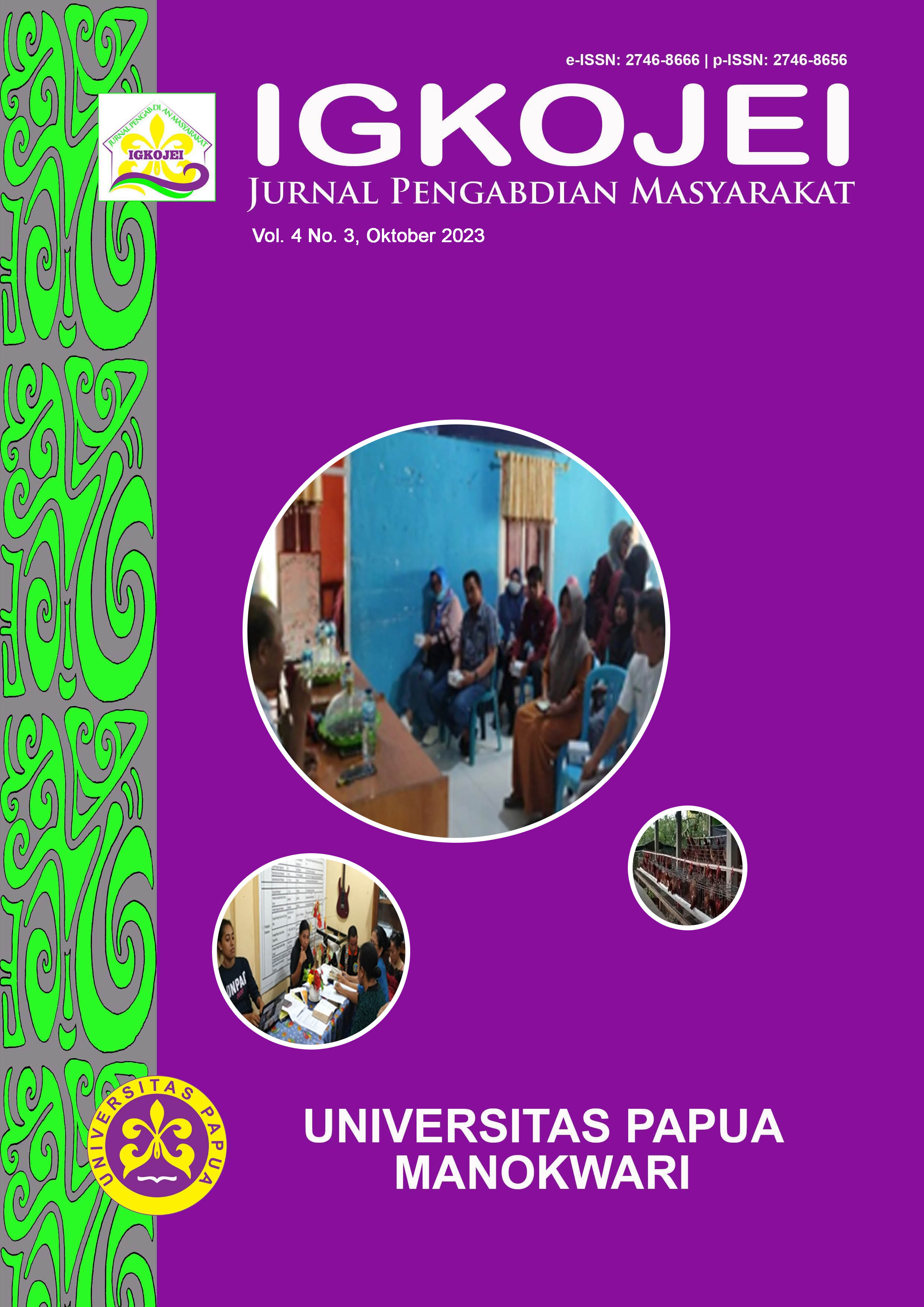 					View Vol. 4 No. 3 (2023): IGKOJEI: Jurnal Pengabdian Masyarakat
				